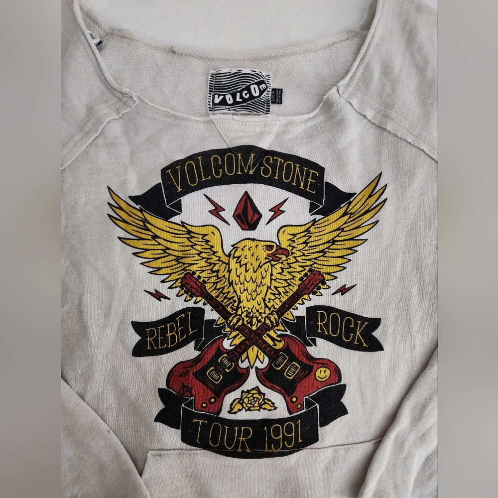 Volcom Distressed Rebel Rock Sweatshirt